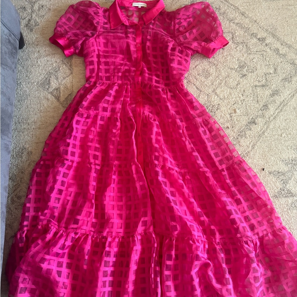 Vintage Pink Checkered Dress